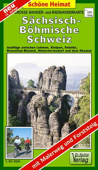 Vorderes Coverbild Große Wander- und Radwanderkarte Sächsisch-Böhmische Schweiz