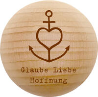 Vorderes Coverbild Holz-Handschmeichler - Glaube, Liebe, Hoffnung