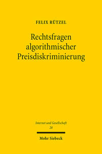 Vorderes Coverbild Rechtsfragen algorithmischer Preisdiskriminierung