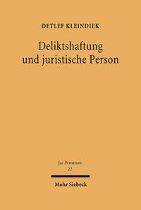 Vorderes Coverbild Deliktshaftung und juristische Person