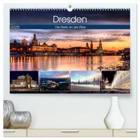 Vorderes Coverbild Dresden Die Perle an der Elbe (hochwertiger Premium Wandkalender 2025 DIN A2 quer), Kunstdruck in Hochglanz