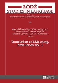 Vorderes Coverbild Translation and Meaning