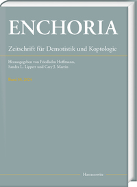 Vorderes Coverbild Enchoria 38 (2024)