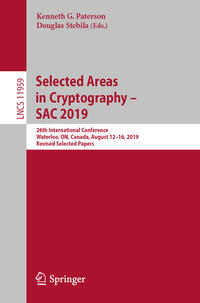 Vorderes Coverbild Selected Areas in Cryptography – SAC 2019