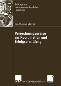 Vorderes Coverbild Verrechnungspreise zur Koordination und Erfolgsermittlung