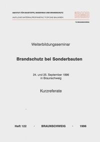 Vorderes Coverbild Weiterbildungsseminar Brandschutz bei Sonderbauten