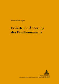 Vorderes Coverbild Erwerb und Änderung des Familiennamens
