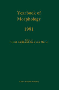 Vorderes Coverbild Yearbook of Morphology 1991