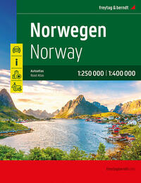 Vorderes Coverbild Norwegen, Autoatlas 1:250.000 - 1:400.000, freytag & berndt