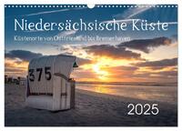 Vorderes Coverbild Niedersächsische Küste - Küstenorte von Ostfriesland bis Bremerhaven (Wandkalender 2025 DIN A3 quer), CALVENDO Monatskalender