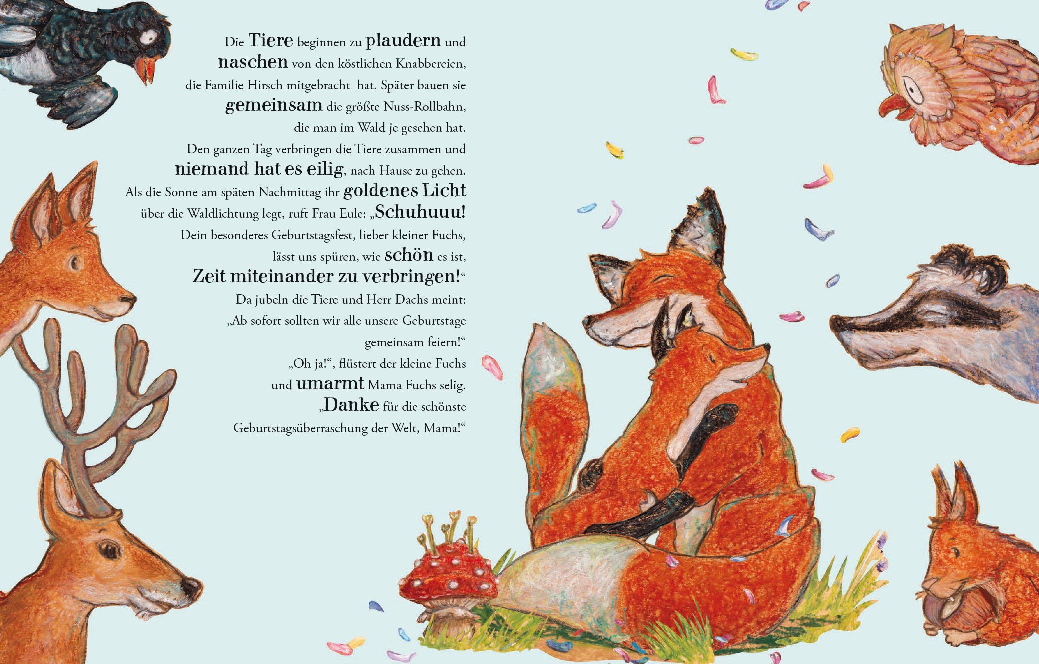 Beispielinhalt (Bild) Viel Glück zum Geburtstag, kleiner Fuchs!
