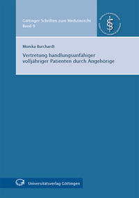 Vorderes Coverbild Vertretung handlungsunfähiger volljähriger Patienten durch Angehörige