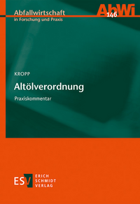 Vorderes Coverbild Altölverordnung