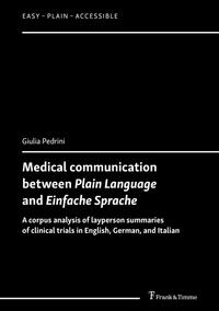 Vorderes Coverbild Medical communication between Plain Language and Einfache Sprache