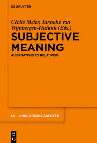 Vorderes Coverbild Subjective Meaning