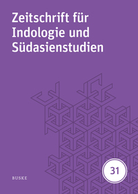 Vorderes Coverbild Zeitschrift für Indologie und Südasienstudien, Band 31 (2014)