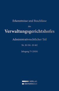 Vorderes Coverbild Erkenntnisse und Beschlüsse des Verwaltungsgerichtshofes