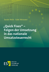 Vorderes Coverbild „Quick Fixes“ – Folgen der Umsetzung in das nationale Umsatzsteuerrecht