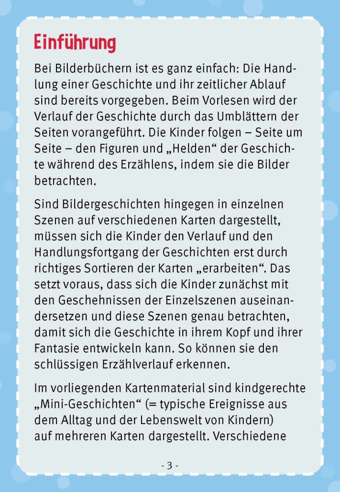 Beispielinhalt (Bild) Zuerst, danach, ... und dann?