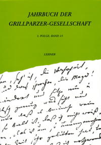 Vorderes Coverbild Jahrbuch der Grillparzer-Gesellschaft / Jahrbuch der Grillparzer-Gesellschaft