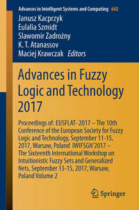 Vorderes Coverbild Advances in Fuzzy Logic and Technology 2017