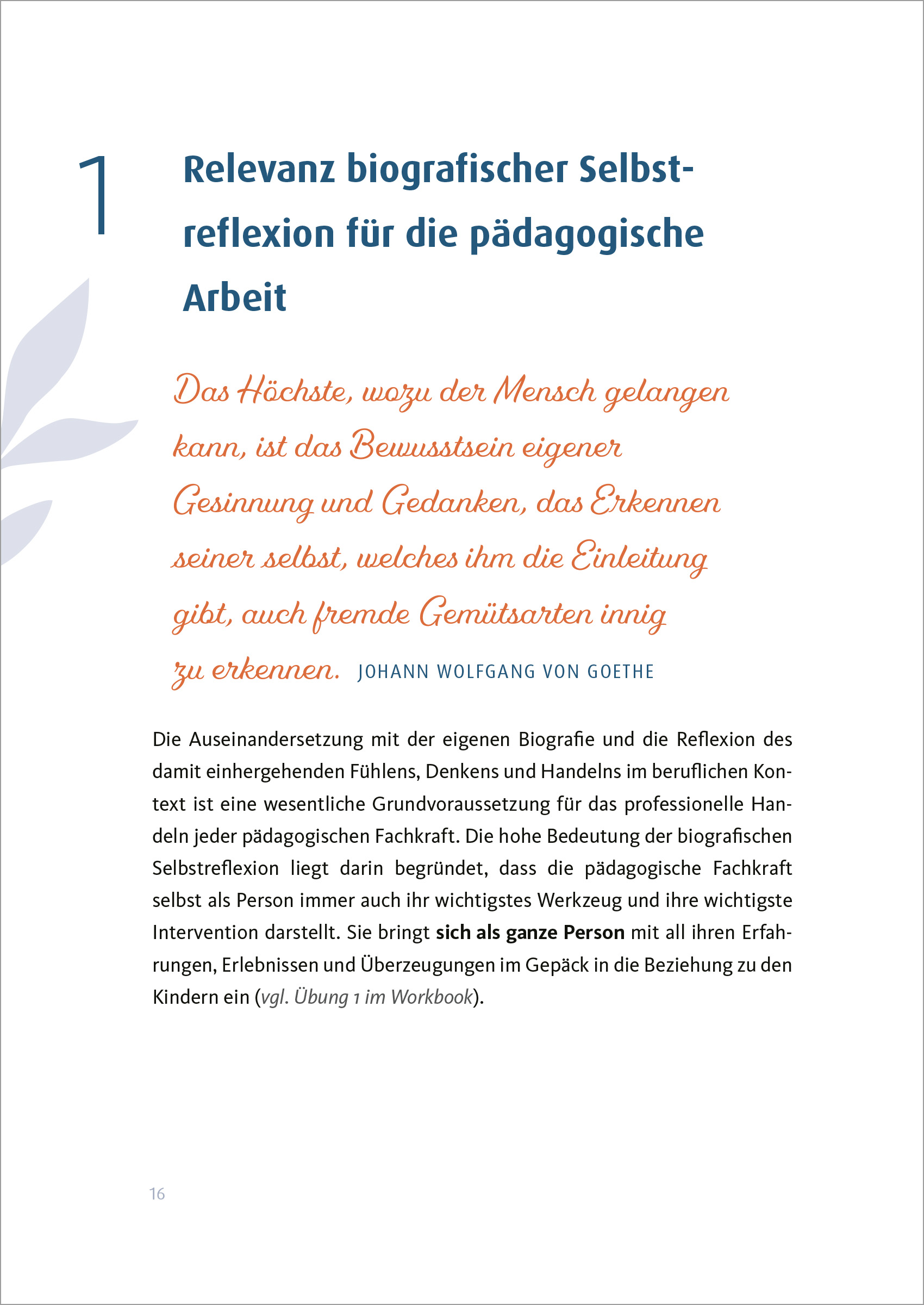 Beispielinhalt (Bild) Sich seiner selbst bewusst sein