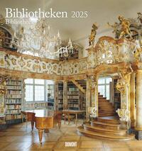 Vorderes Coverbild DUMONT - Bibliotheken 2025 Wandkalender, 45x48cm, Fotokunst-Kalender mit zwölf Bibliotheken mit meisterhafter Innenausstattung und Architektur, internationales Kalendarium