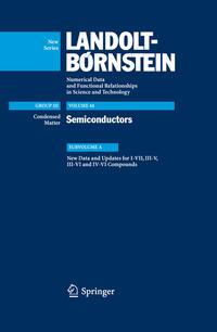 Vorderes Coverbild New Data and Updates for I-VII, III-V, III-VI and IV-VI Compounds