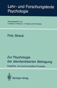 Vorderes Coverbild Zur Psychologie der standardisierten Befragung