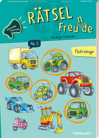 Vorderes Coverbild Achtung Achtung Rätselfreu(n)de. Kindergartenkinder. Fahrzeuge
