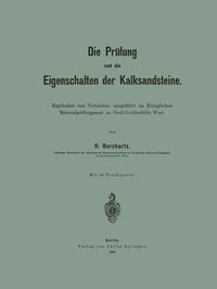 Vorderes Coverbild Die Prüfung und die Eigenschaften der Kalksandsteine