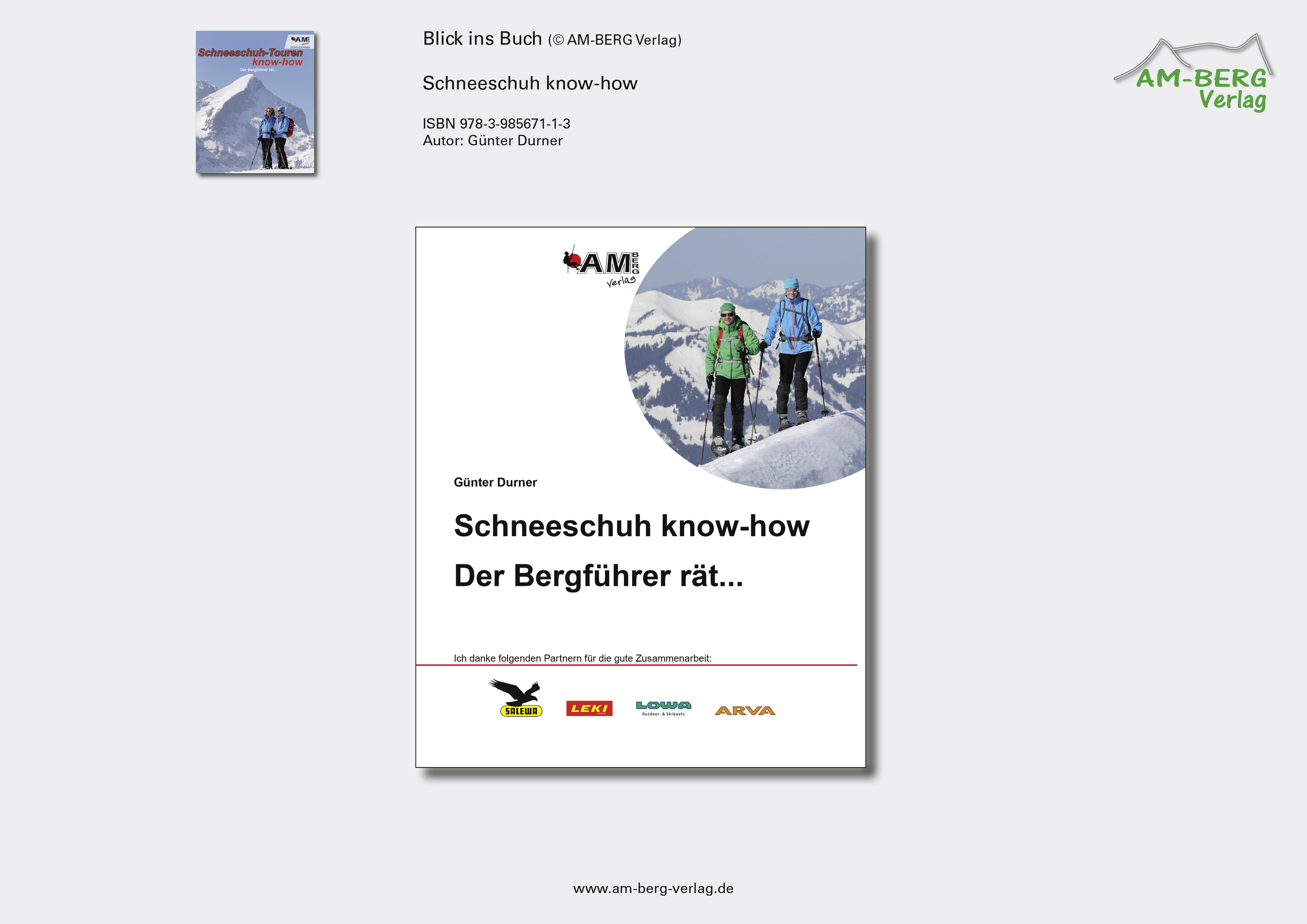 Beispielinhalt (Bild) Schneeschuh know-how - Der Bergführer rät…