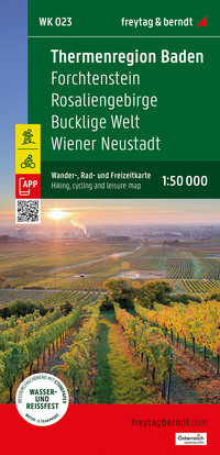 Vorderes Coverbild Thermenregion Baden, Wander-, Rad- und Freizeitkarte 1:50.000, freytag & berndt, WK 023