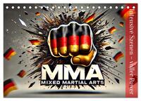 Vorderes Coverbild MMA Germany - Mixed Martial Arts Power (Tischkalender 2025 DIN A5 quer), CALVENDO Monatskalender