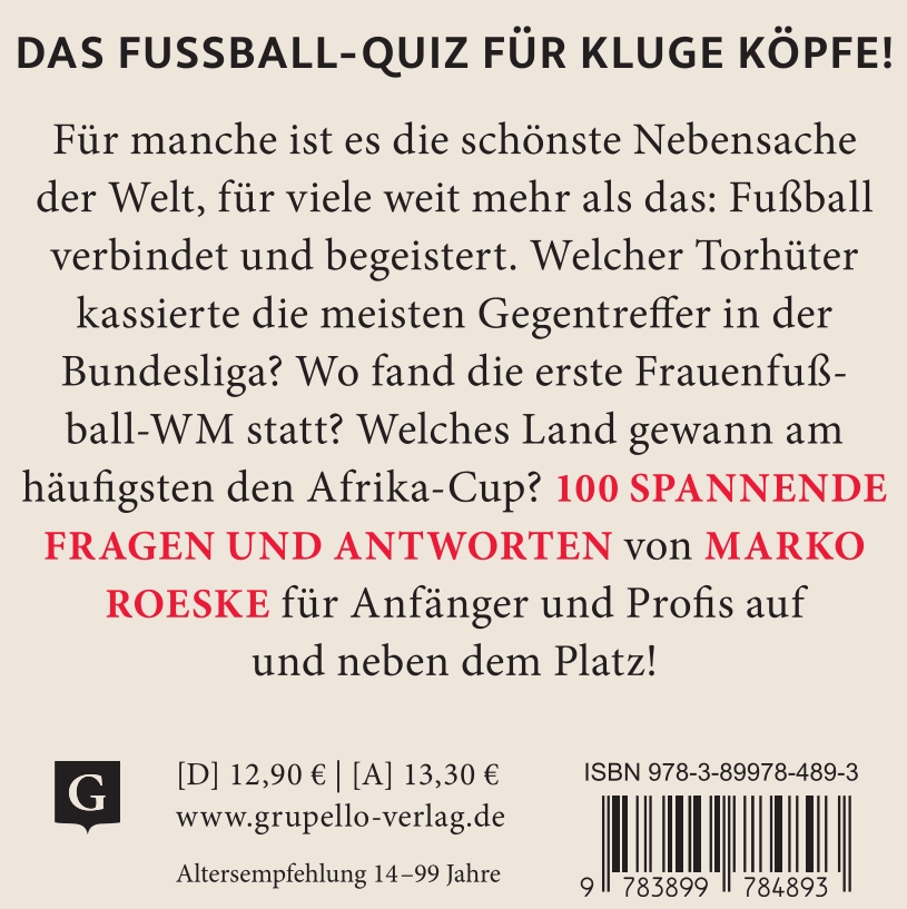 Rückseitencover Fußball-Quiz