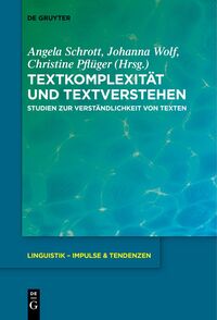 Vorderes Coverbild Textkomplexität und Textverstehen