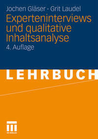 Vorderes Coverbild Experteninterviews und qualitative Inhaltsanalyse