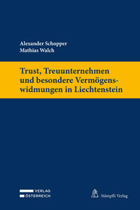 Vorderes Coverbild Trust, Treuunternehmen und besondere Vermögenswidmungen in Liechtenstein
