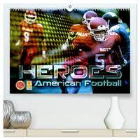 Vorderes Coverbild HEROES - American Football (hochwertiger Premium Wandkalender 2025 DIN A2 quer), Kunstdruck in Hochglanz