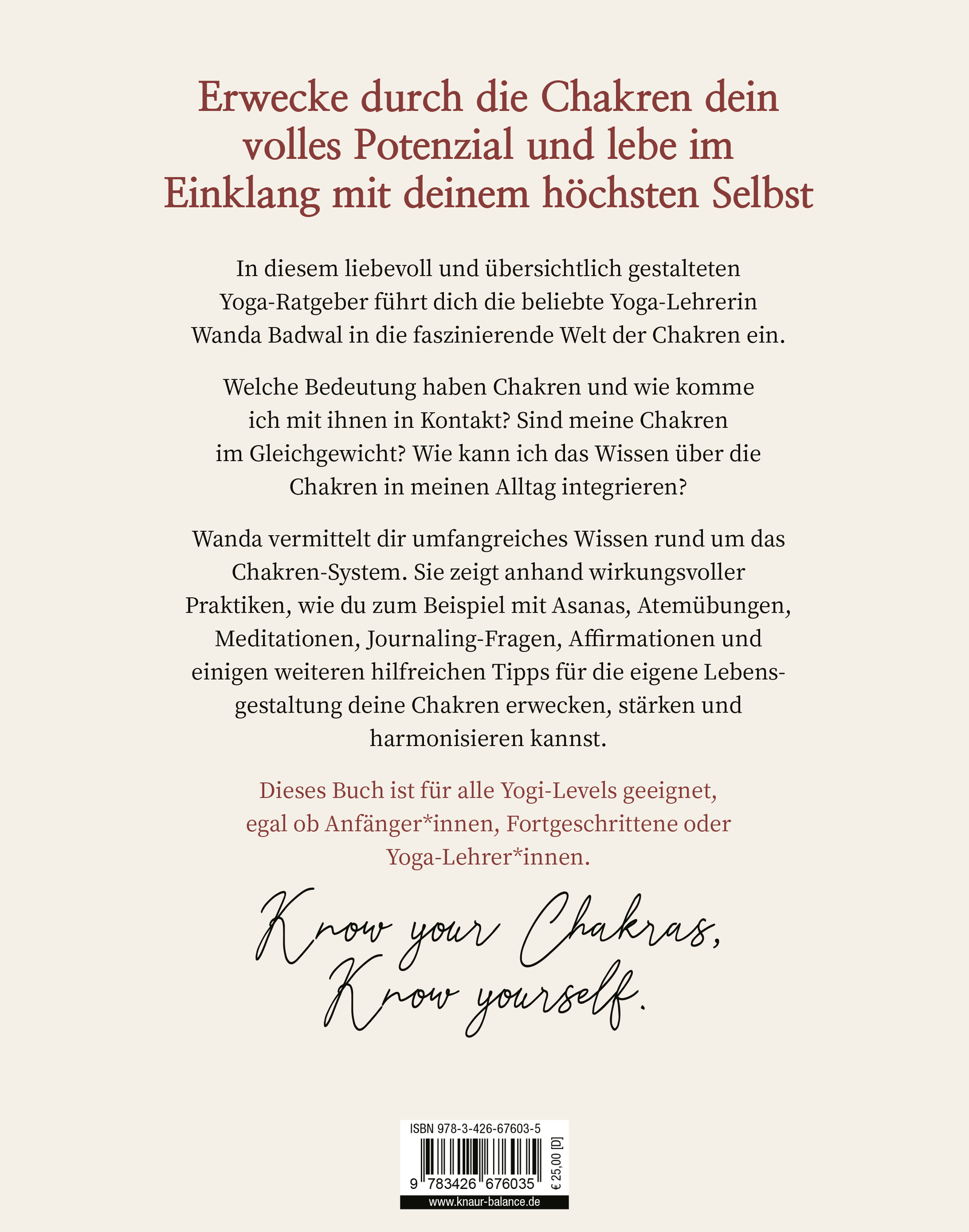 Rückseitencover Chakra-Yoga