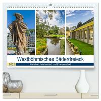 Vorderes Coverbild Westböhmisches Bäderdreieck - Karlsbad, Marienbad und Franzensbad (hochwertiger Premium Wandkalender 2025 DIN A2 quer), Kunstdruck in Hochglanz