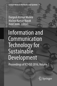 Vorderes Coverbild Information and Communication Technology for Sustainable Development