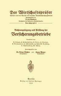 Vorderes Coverbild Rechnungslegung und Prüfung der Versicherungsbetriebe