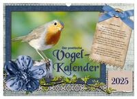 Vorderes Coverbild Der poetische Vogelkalender (Wandkalender 2025 DIN A3 quer), CALVENDO Monatskalender