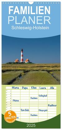 Vorderes Coverbild Familienplaner 2025 - Schleswig-Holstein mit 5 Spalten (Wandkalender, 21 x 45 cm) CALVENDO