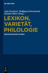 Vorderes Coverbild Lexikon, Varietät, Philologie