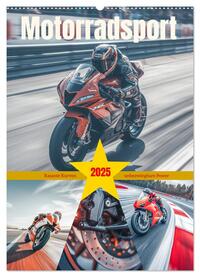 Vorderes Coverbild Motorradsport (Wandkalender 2025 DIN A2 hoch), CALVENDO Monatskalender