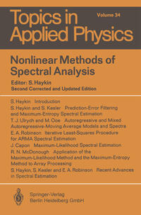 Vorderes Coverbild Nonlinear Methods of Spectral Analysis