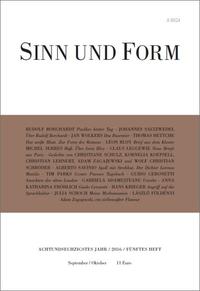 Vorderes Coverbild Sinn und Form 5/2016