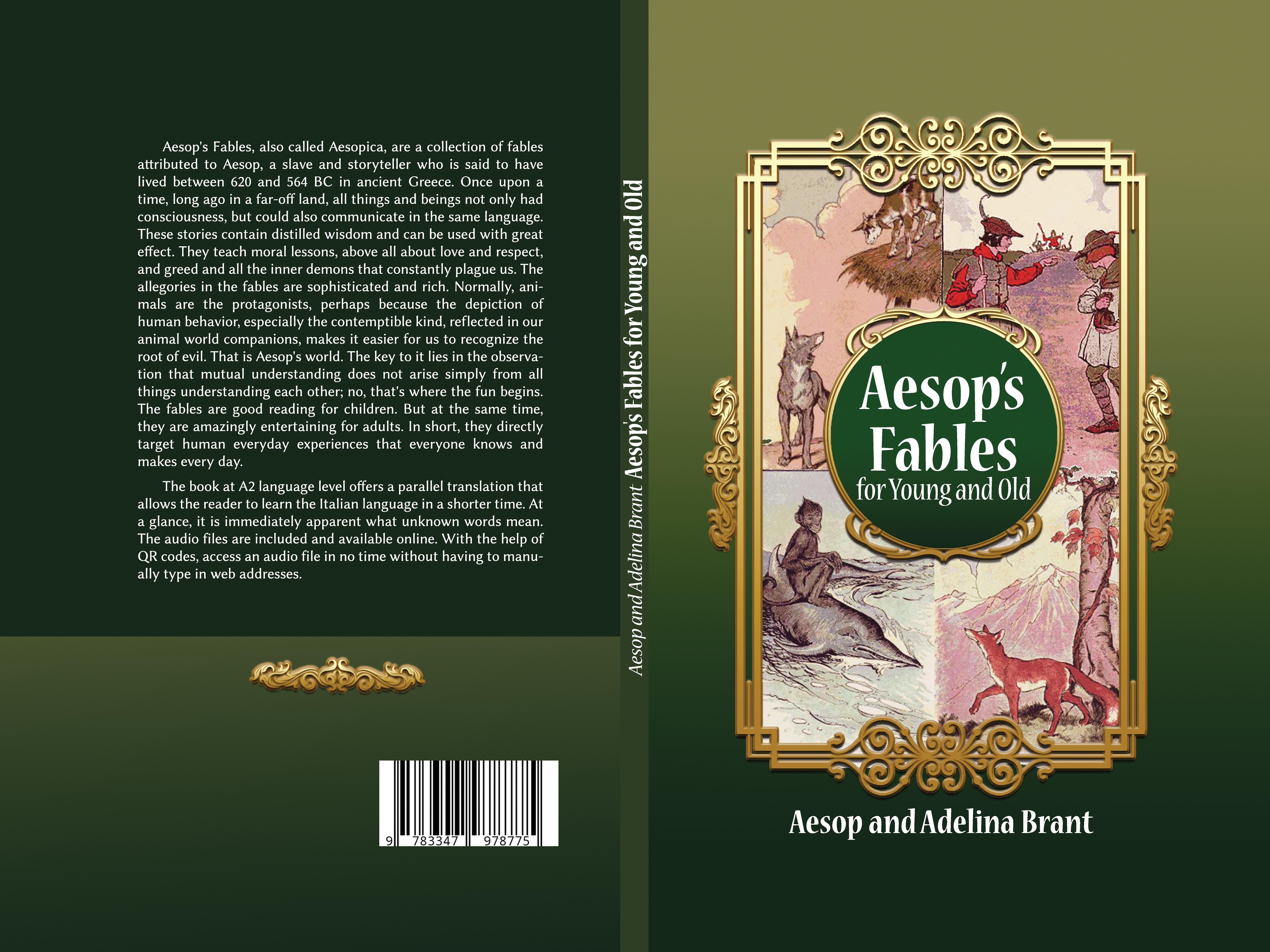 Gesamtes Coverbild Italian-English Aesop's Fables for Young and Old